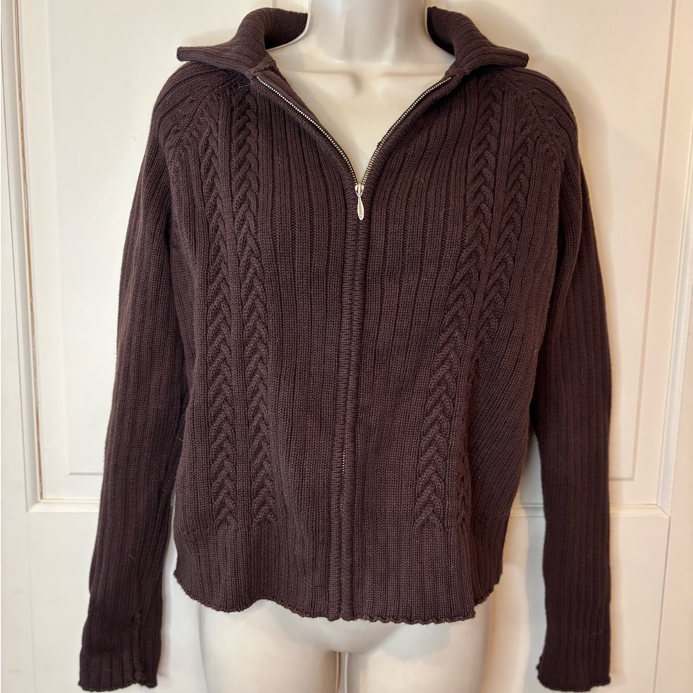 Bass Dark Brown Cowl Neck Sweater